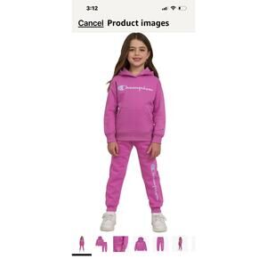 Girls Rose Champion Sweatshirt Hoodie Fleece With Pants Set Size 12